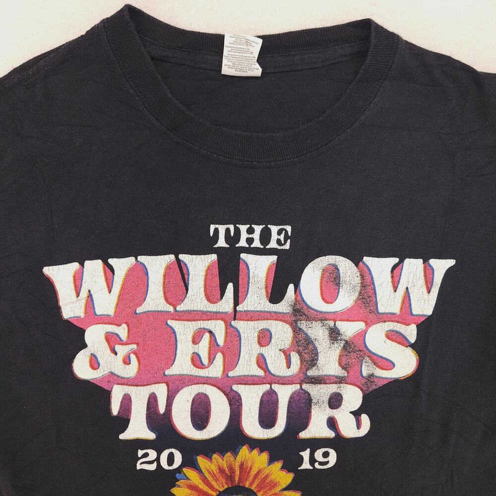 The Willo & Erys Tour 2019 Band Short Sleeve Graphic T Shirt Mens Size S Black